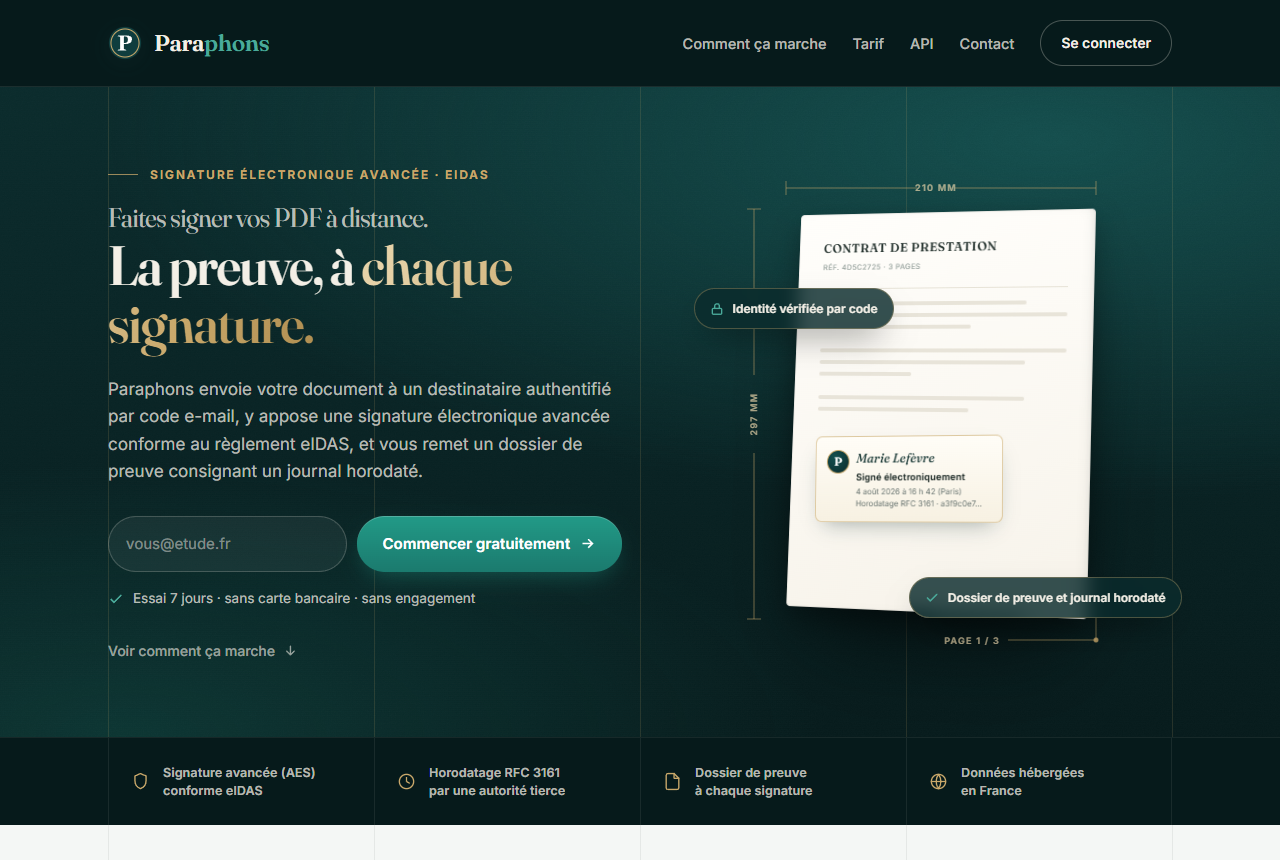 Capture du site Paraphons